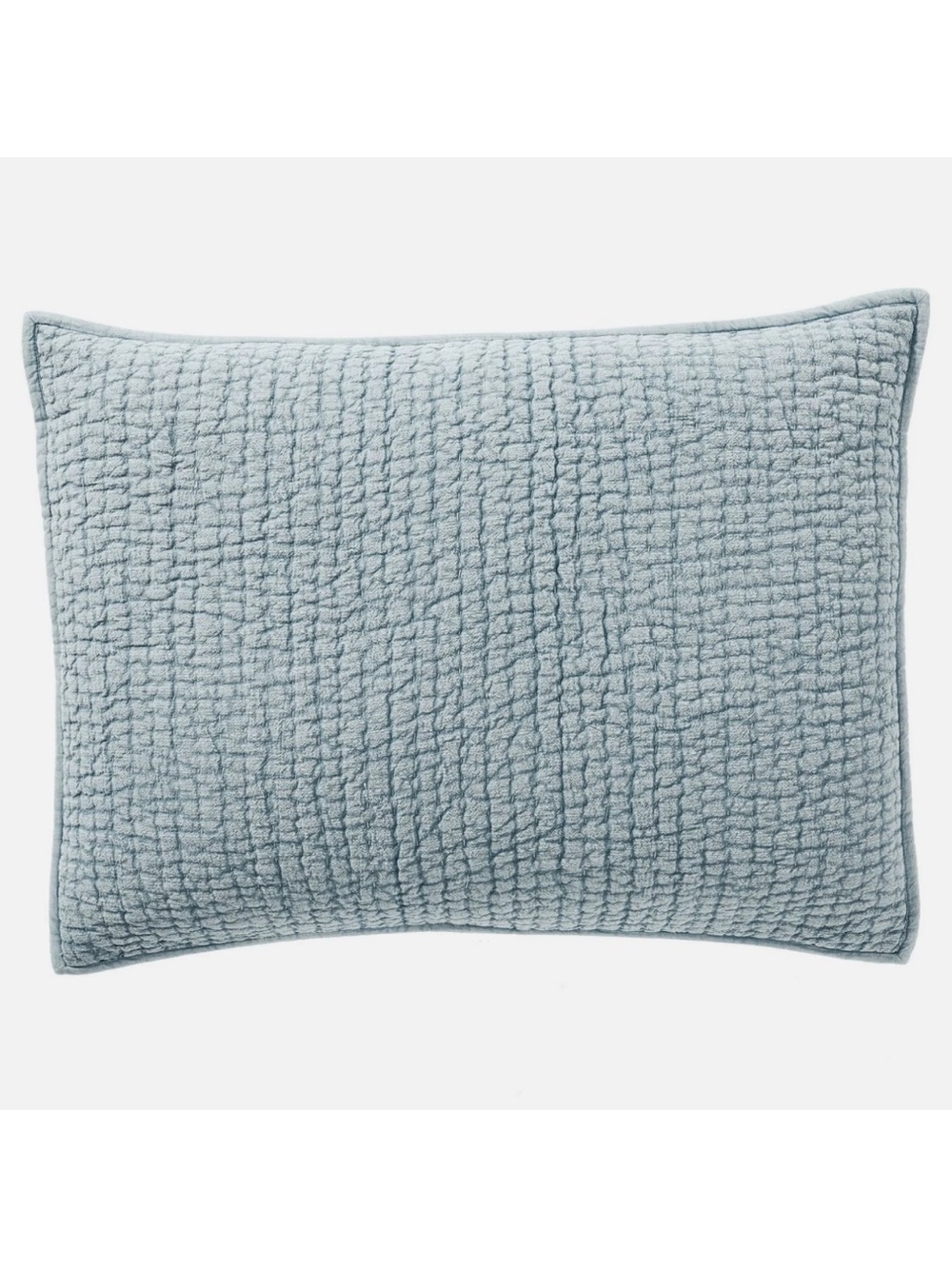 1 NEW Pottery Barn Stonewashed Pick Stitch STANDARD Pillow SHAM Distressed Blue